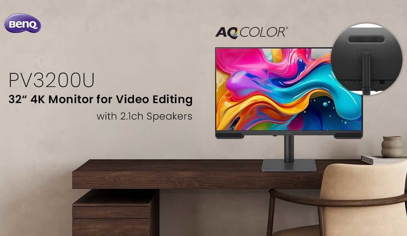 Benq выпустил 32-дюймовый монитор 4K Pv3200U для видео и редакторов