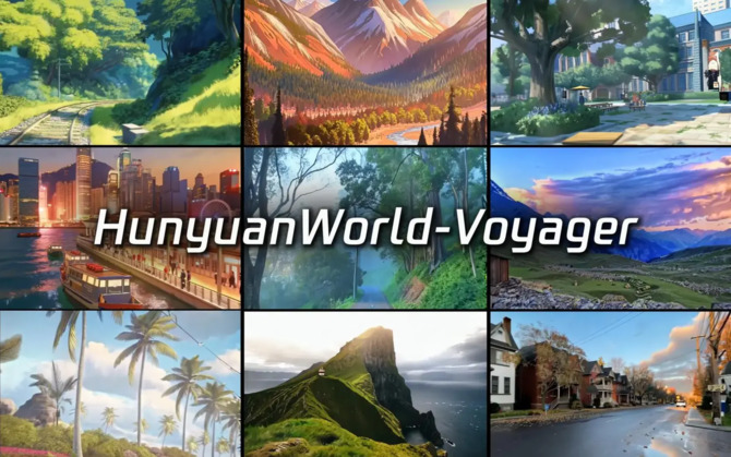 Hunyuanworld-Voyager, новая модель AI от Tencent, генерирует полные интерактивные 3D-сцены с одной фотографии