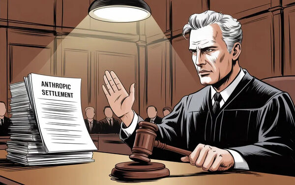 Антрическое гигантское урегулирование отвергнуто судьей. 1,5 миллиарда долларов США может быть недостаточно для авторов книг, используемых ИИ