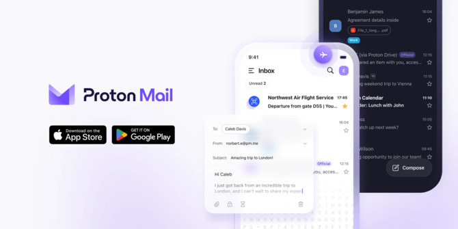 Proton Mail - частная почта с большим обновлением для iOS и Android. Реконструированные приложения с новым интерфейсом и режимом в автономном режиме