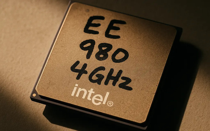 Intel Pentium 4 Extreme Edition 980 с тактовым 4,0 ГГц, найденным через 20 лет. Это редкая образец инженерии NetBurst