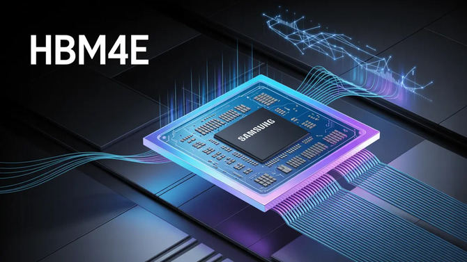 Samsung HBM4E имеет скорость 13 Гбит/с на контакт и пропускную способность 3,25 ТБ/с. Опубликованы характеристики памяти 7-го поколения