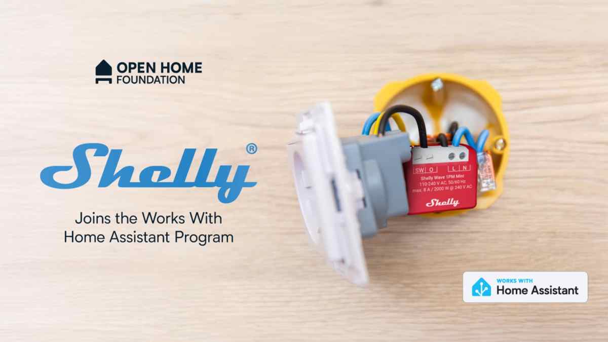 Пять устройств Shelly Z-Wave были официально сертифицированы как «Работают с Home Assistant».