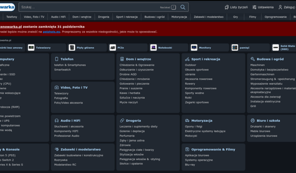 Прайс-лист прощается с Польшей. Компаратор цен уходит, но продолжит существовать в других странах