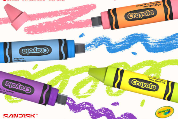 Флешка как карандаш? Новая серия от Sandisk, созданная в партнерстве с брендом Crayola.
