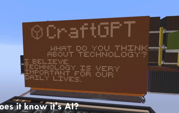 Игрок построил функциональную модель GPT с 5 миллионами параметров в Minecraft с использованием Redstone, которая отвечает на вопросы