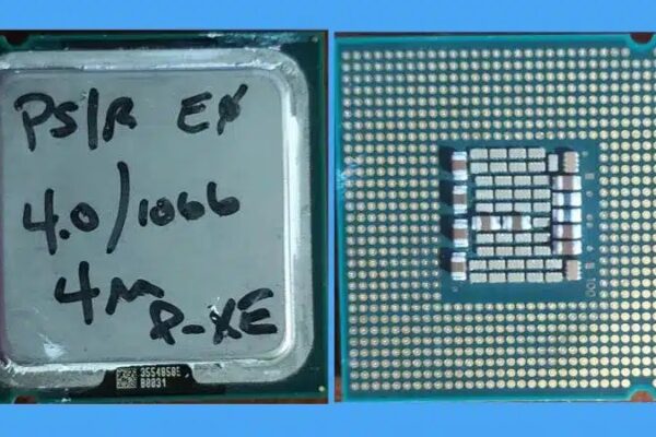 Один из самых редких процессоров Intel Pentium 4 показан на фото