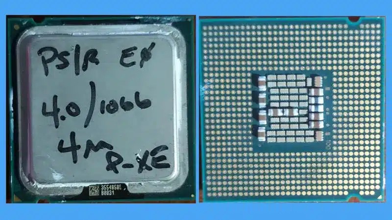Один из самых редких процессоров Intel Pentium 4 показан на фото