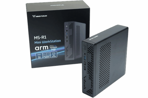Minisforum MS-R1 — первый мини-ПК с китайским процессором ARM CIX P1 и слотом PCIe x16 для видеокарт.