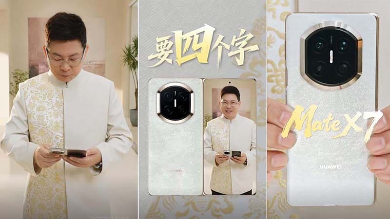 Компания Huawei похвасталась высокой надежностью складного смартфона Mate X7 и раскрыла его дизайн