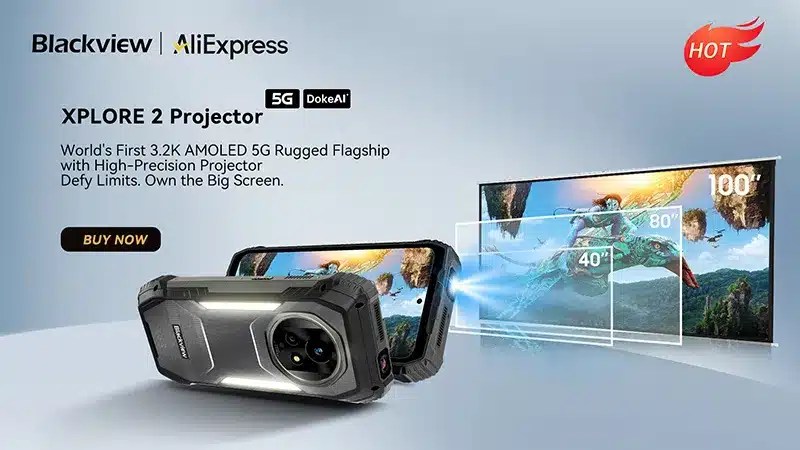 Blackview начинает продажи защищенного смартфона Xplore 2 Projector с проектором, умных часов W90 Pro и умных очков BV100