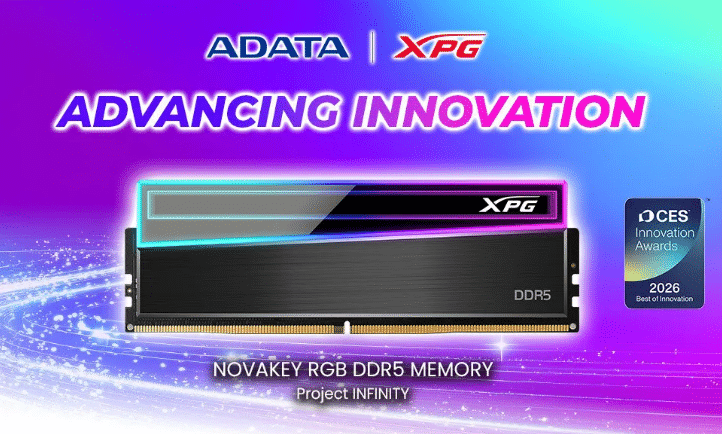 Оперативная память XPG NOVAKEY RGB DDR5 получит награду на выставке CES 2026