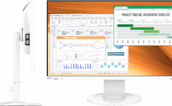 EIZO FlexScan EV2400R — 24-дюймовый Full HD монитор для офиса. Частота обновления 100 Гц, низкое энергопотребление и функциональная база