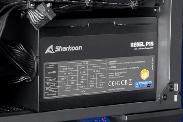 Sharkoon Rebel P15 — премьера доступных блоков питания формата ATX 3.1 мощностью от 650 Вт до 850 Вт с сертификацией Cybenetics Gold