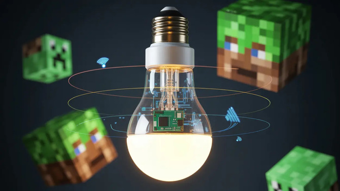 YouTuber Vimpo запускает минималистичный сервер Minecraft на умной лампочке с AliExpress