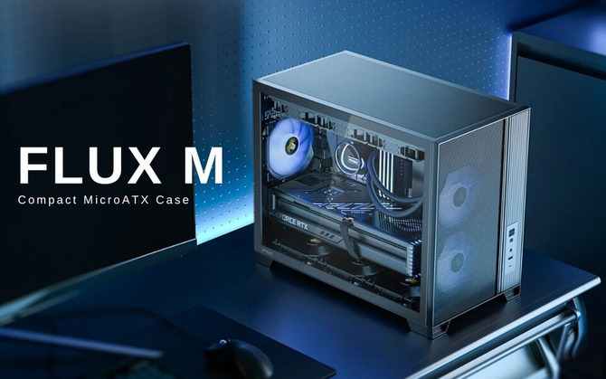 Antec FLUX M — небольшой корпус Micro ATX, по умолчанию оснащенный 6 вентиляторами. Воздушная модель со стеклянной стенкой.
