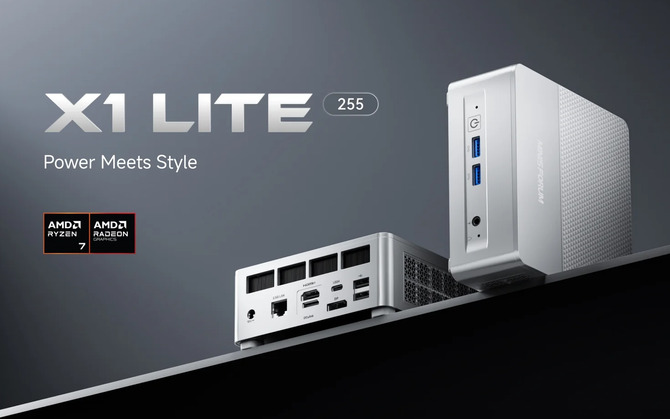 Minisforum X1 Lite — мини-ПК на процессоре AMD Ryzen 7 H 255, который будет поддерживать до 128 ГБ оперативной памяти и SSD на 8 ТБ. Доступ к OCuLink и Radeon 780M