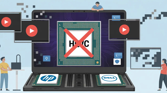 HP и Dell отключают аппаратную поддержку кодека HEVC на ноутбуках бизнес-серии