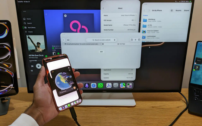 Эксплойт iOS 26.1 позволяет запускать iPadOS на iPhone 17 Pro Max с Stage Manager и поддержкой внешнего монитора
