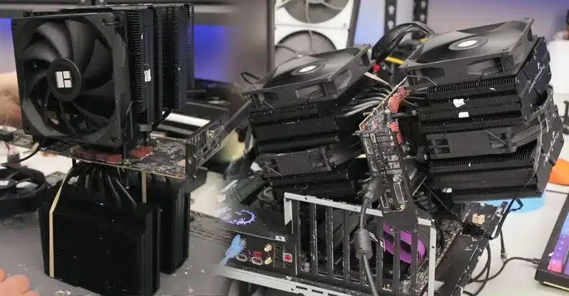 Энтузиаст подключил к GeForce RTX 2060 два процессорных кулера, и температура упала на 35°C.