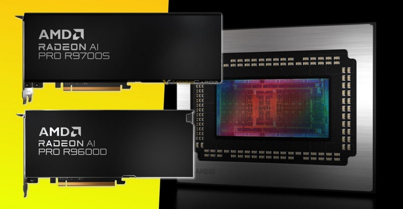 AMD выпускает профессиональные видеокарты Radeon AI PRO R9700S и R9600D с 32 ГБ памяти