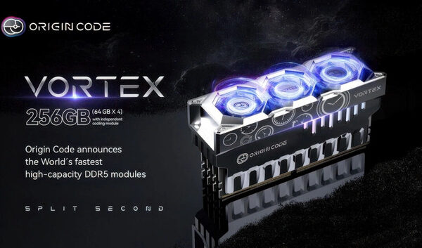 Origin Code VORTEX — необычная оперативная память DDR5 со съемным охлаждением. До 256 ГБ с поддержкой AMD EXPO