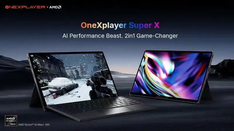 OneXPlayer представил Super X — игровой гибрид планшета и ноутбука с процессором AMD Ryzen AI Max+ 395 и жидкостным охлаждением