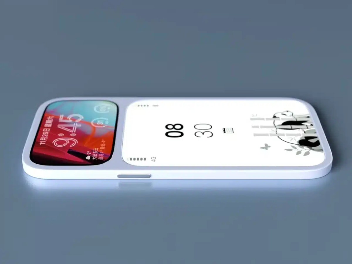 Появился концепт смартфона с ЖК-дисплеями и дисплеями E Ink на передней панели