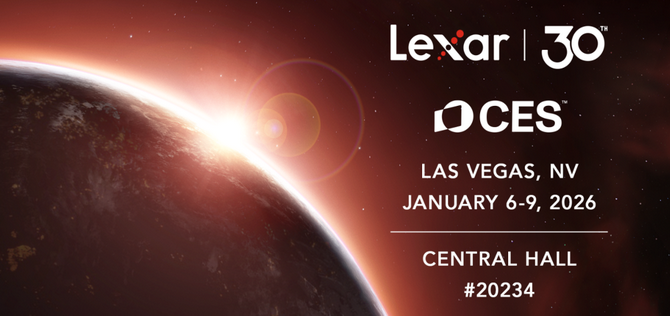 Lexar вступает в следующую главу выставки CES 2026 с новыми продуктами — картой памяти Silver Plus microSDXC емкостью 2 ТБ и SSD Play X.