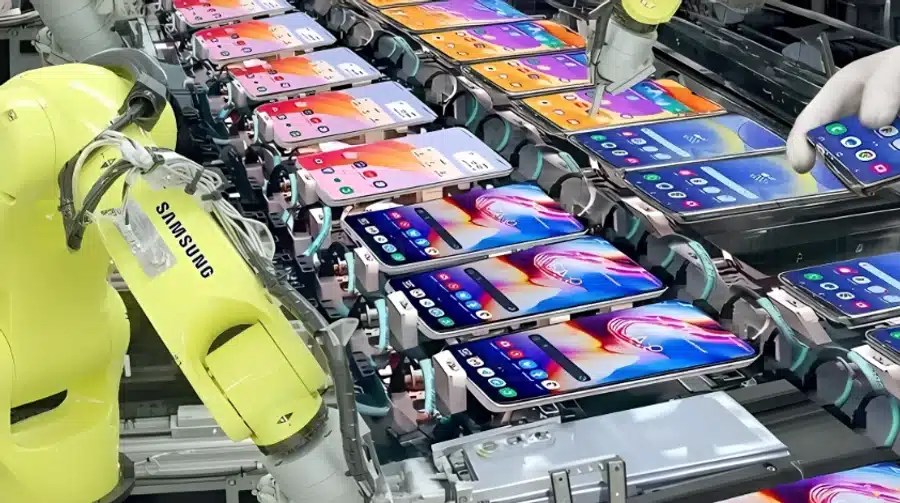 Samsung расширяет использование роботов при производстве своих смартфонов и планшетов