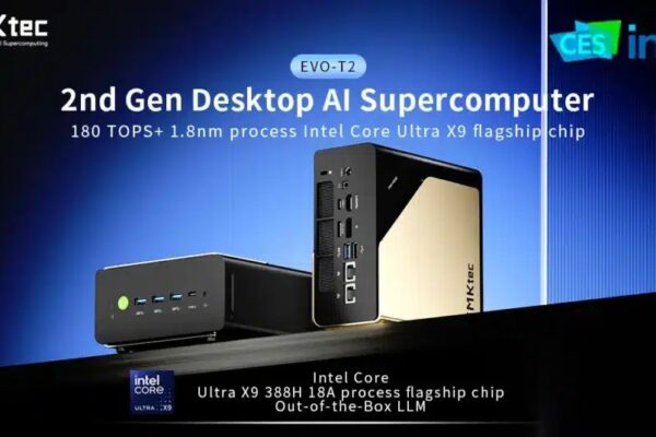 Gmktec Evo-T2 — первый мини-компьютер на базе Intel Core Ultra X9 388H с мощностью искусственного интеллекта 180 TOPS