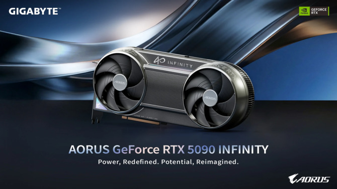 Gigabyte GeForce RTX 5090 AORUS Infinity — дизайн видеокарты с системой охлаждения, аналогичной NVIDIA Founders Edition