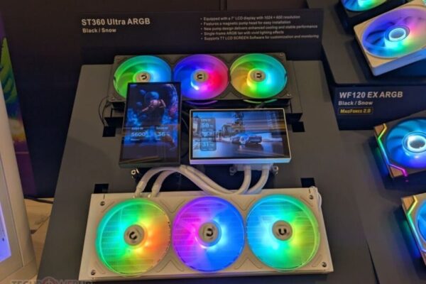 Thermaltake представила систему жидкостного охлаждения с цветным экраном большего размера, чем у большинства смартфонов