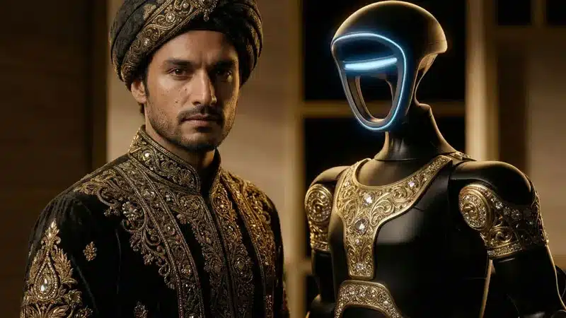 Российский люксовый бренд Caviar Caviar представил робота «Аладдин» в восточном стиле.