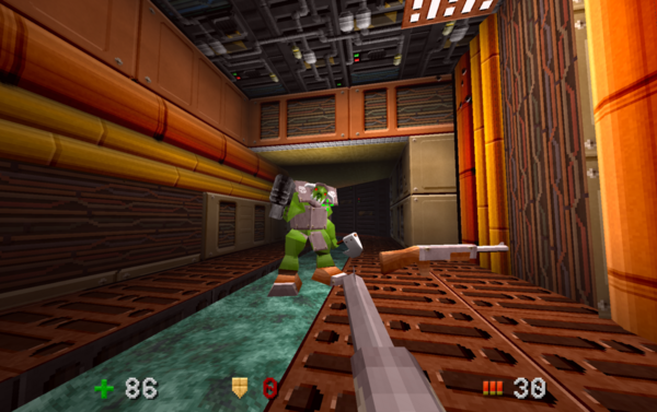 QUOD — ретро-шутер, вдохновленный Quake. Несколько уровней, босс и размер всего 64 килобайта