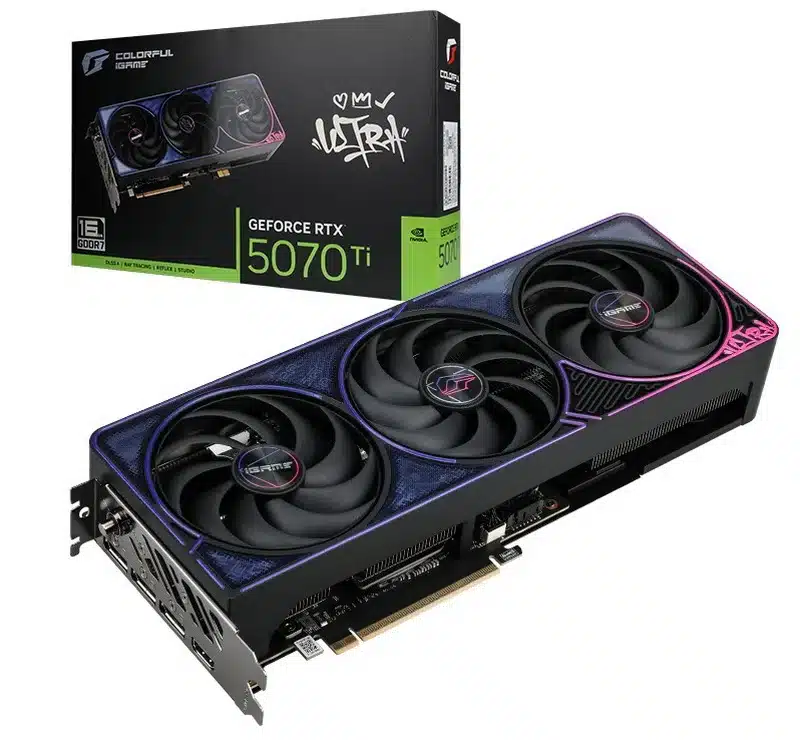 Эстетика без кабелей: компания Colorful выпустила iGame RTX 5070 Ti Ultra Z Black с революционным разъемом GC-HPWR.