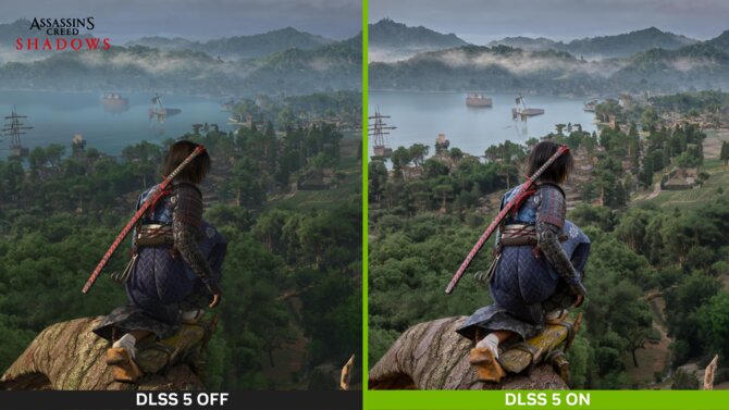 NVIDIA DLSS 5 — текущая версия работает на двух картах GeForce RTX 5090. Новые кадры из Assassin's Creed Shadows и TES IV: Oblivion
