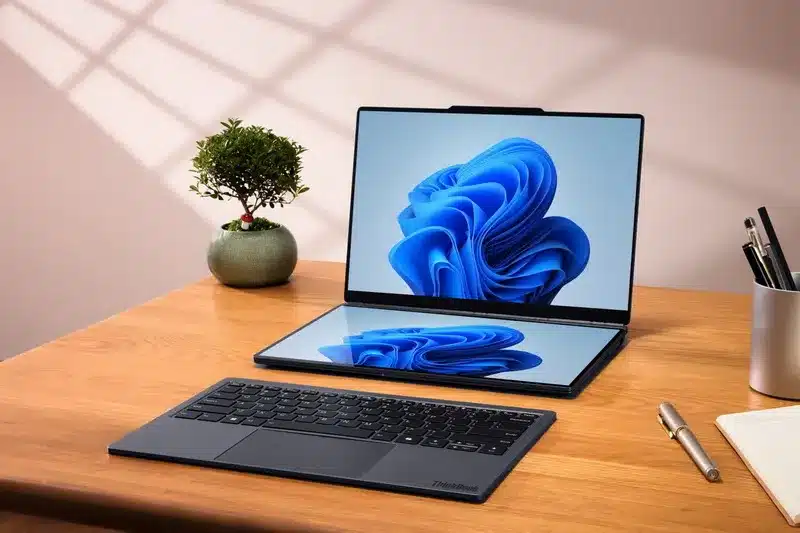 Lenovo смело экспериментирует: ноутбук с двумя экранами, съемными портами и искусственным интеллектом
