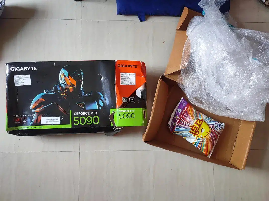 Студент заказал видеокарту GeForce RTX 5090 и получил стиральный порошок